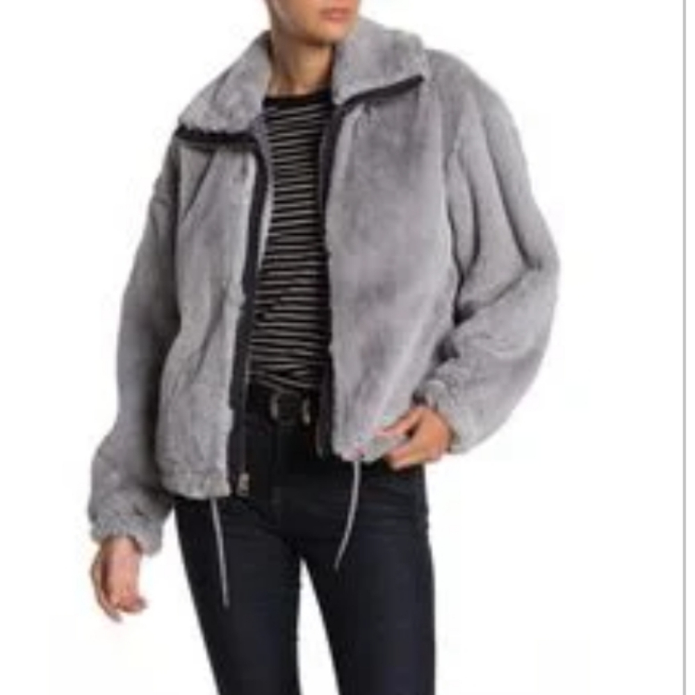 NWT Lucky Brand Faux Fur Coat